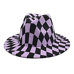 Classic Checkered Fedora Hats