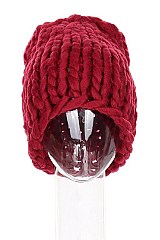 Pack of 12 (pieces) Assorted Fashionable Chunky Beanies