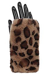 Pack of 12 Leopard Fur Gloves