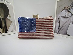 USA Flag Bling Stoned Evening Bag
