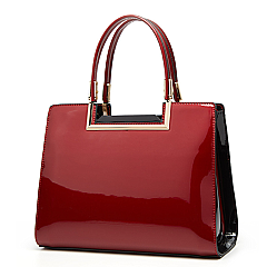 Hardware Accent Patent High Quality Satchel