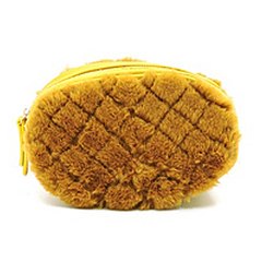 Quilted Fur Round Fanny Pack