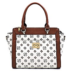 TWIST LOCK MONOGRAM SATCHEL
