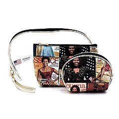 3-in-1 Magazine Cover Collage Cosmetic Case