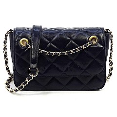 Fashion Quilted Patent Flap Over Crossbody