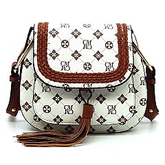 Trendy CM Monogram Tassel Crossbody Bag