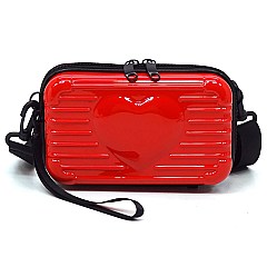 Fashion ABS Plastic Heart Mini Crossbody Bag