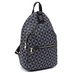 Trianagle Checkered Monogram Sling Backpack