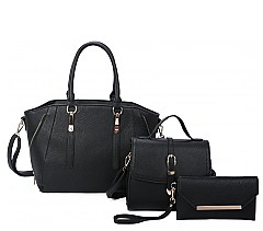 3 IN 1 HANDBAG SET WITH MESSENGER AND WALLET