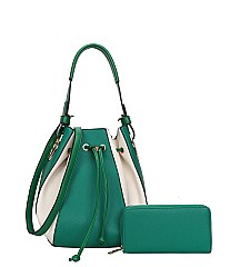2 in 1 Drawing Hobo Bag With Wallet