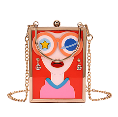 ANIMATED 3D LADY STATEMENT BOXY BAG