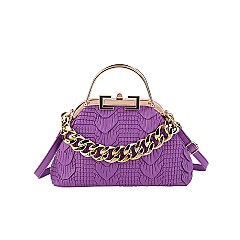 Amazing Quality Croc Boxy Metal Handle / Satchel