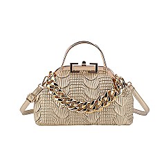 Amazing Quality Croc Boxy Metal Handle / Satchel