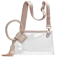 Trendy Visible Clear Hobo Crossbody Bag with Guitar Strap CH-AD770T >  Messenger Bags ,Cross Body > Mezon Handbags