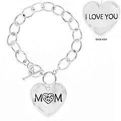 PRETTY MOTHERS DAY MOM / MOTHER DUALSIDE INSPIRATION MESSAGE TOGGLE BRACELET