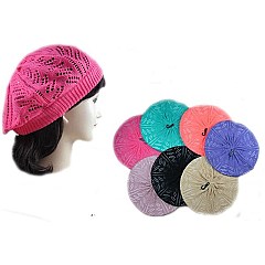 Pack of 12 (pieces) Assorted Fashionable Knitted Beret FM-BHT57090