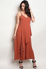 Sleeveless Ruffled Wide Leg Jumpsuit - Pack of 6 Pieces