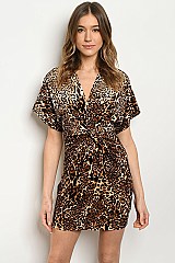 Leopard Print mini Dress - Pack of 6 Pieces