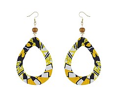 Trendy Teardrop Kente Pattern Hook Er SLE1793