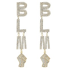 Fashionable Word Drop BLM Earring