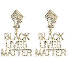 STATEMENT BLM LETTER SYMBOL EARRING
