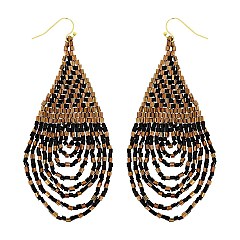 STYLISH BOHEMIAN SEED BEAD BRIGED EARRINGS