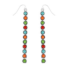 FASHION WESTERN ACRYLIC STONE EARRINGS - BAR