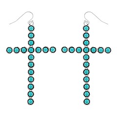 ENCHANTING WESTERN ACRYLIC STONE EARRINGS - CROSS
