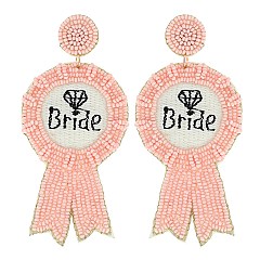 Bachelorette Party SEED BEAD EARRINGS - BRIDE