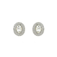 FASHIONABLE Oval MIRROR STONE EARRING