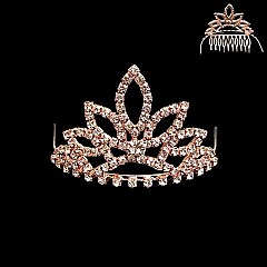 STYLISH POINTY RHINESTONE COMB TIARA SLHCW118
