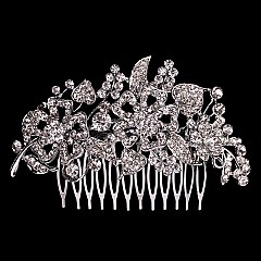 Exquisite Design Multiple Rhinestone Flowers Side Hair Comb SLHCY8050