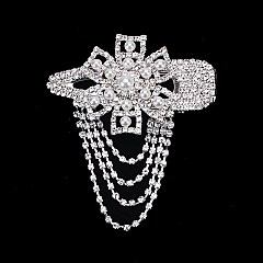STYLISH RHINESTONE DRAPY PEARL FLOWER HAIRPIN SLHJY3620