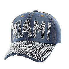 "MIAMI" Rhinestone Cap MEZ883