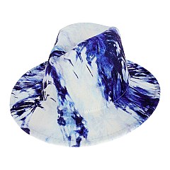TRENDY BLUE TIE DYE Fedora Hat for Women