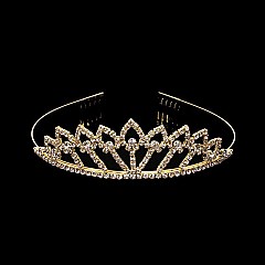 Elegant Medium Rhinestone Tiara SLHTY4627