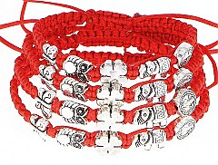 Pack of 4 Red String Protection Bracelet CLOVER OWEL BENEDICT ELEPHANT