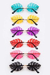 Pack of 12 Palm Leaf Cutout Iconic Sunglasses