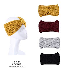 Pack of 12 Cute Assorted Color Knitted Headbands