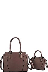 2 IN 1 SATCHEL SET WITH LONG STRAP