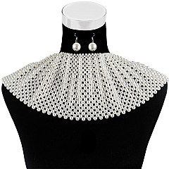 ALL PEARL Collar Beads - Choker Maxi Statement Necklace