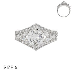 CUBIC ZIRCONIA ENGAGEMENT STYLE SIZED RING SLR1245SI
