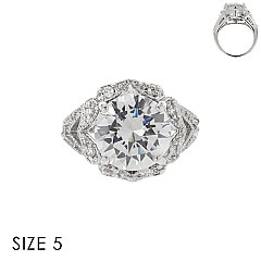 CUBIC ZIRCONIA ENGAGEMENT STYLE RING SLR1705SI