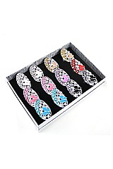 PACK OF (12 PIECES) Butterfly Rhinestone Fashion Rings