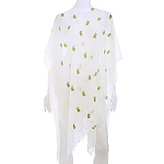 Stylishly Sleek Pineapple Print Kimono