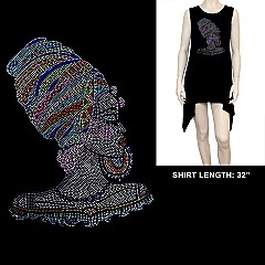 COLORFUL GIRL rhinestone SHIRT