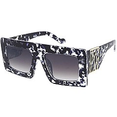 Bulk Frame Gold Detailed Temples Fashion Sunglasses