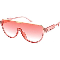 Pack of 12 Half Frame Fashion Shield Sunglasses
