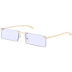 Pack of 12 Trendy Rimless Rectangular Sunglasses