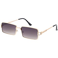 Pack of 12 Rectangular Gold Rimmed Sunglasses